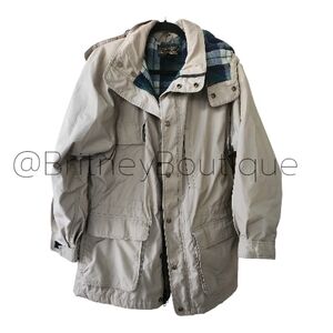 VINTAGE 90S Eddie Bauer | Men's Coat w/flannel Lining